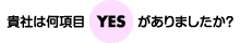 貴社は何項目YESがありましたか?